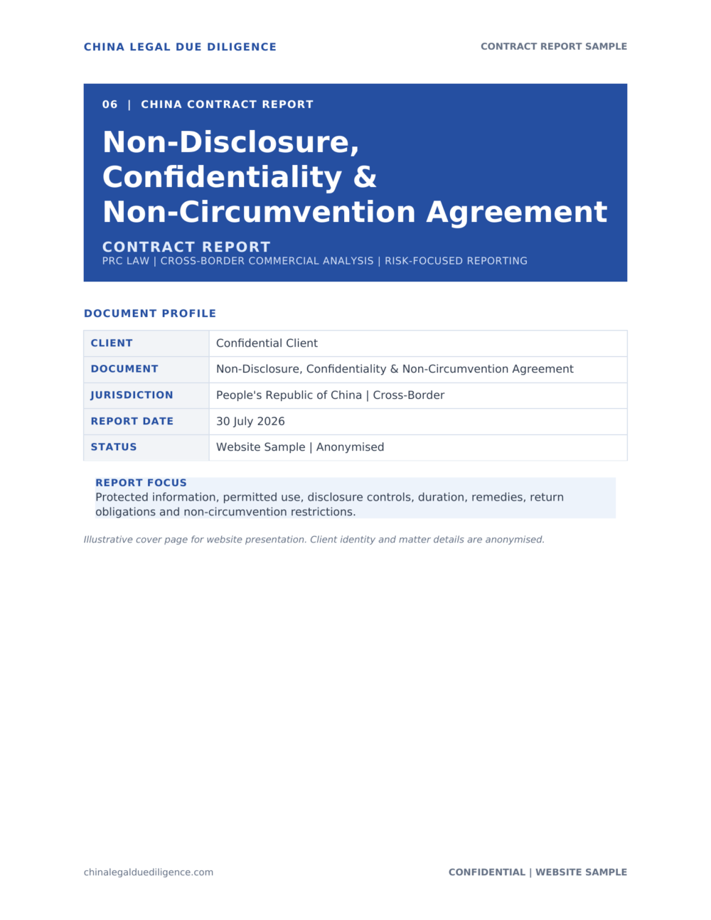 06 NDA Confidentiality Non Circumvention
