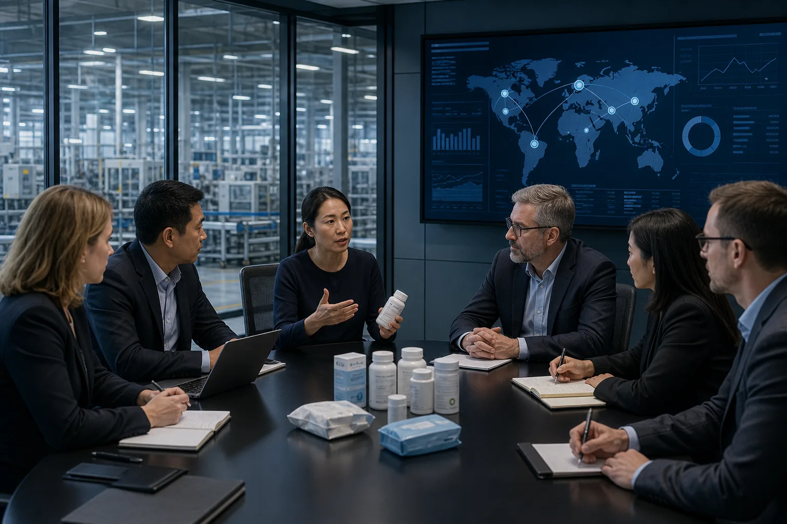 Cross-border incident-response team planning product recall and customer notification.